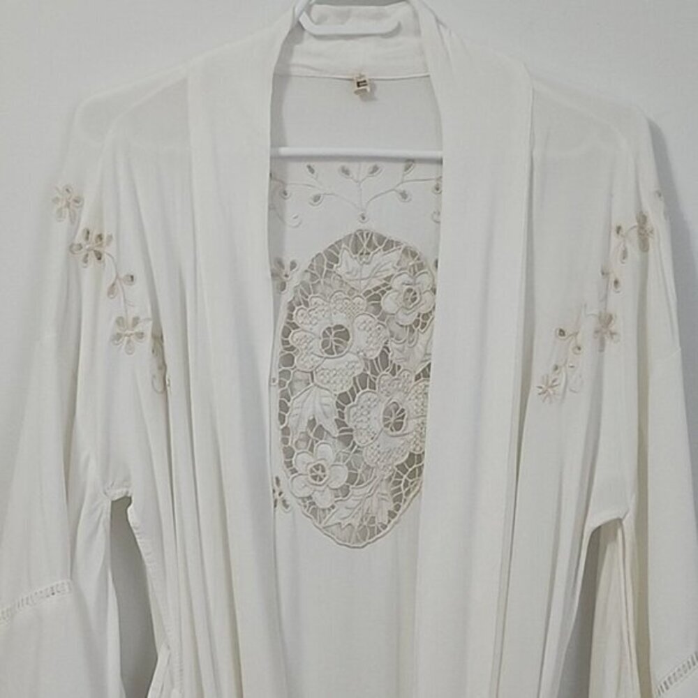 Spell & The Gypsy Collective Bride Isla Bonita Kimono White One Size Robe b159 - Picture 6 of 16